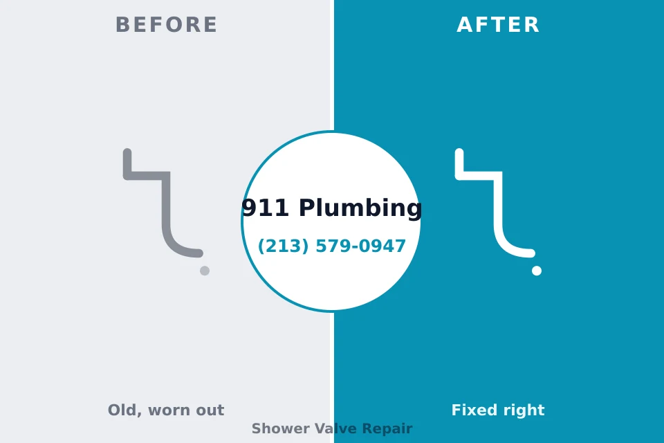 Before and after: plumbing repair Mustang, OK